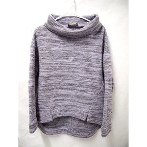 Anthropologie Saturday Sunday Womens Fleece Sweater S Purple Cowl Neck Tunic